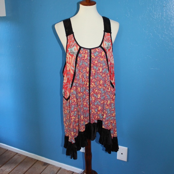 free people Dresses & Skirts - Free People Mixed Print Boho Slip Dress size M/l